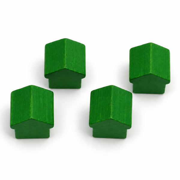 houten figuur hotel - ca. 12x13x12 mm