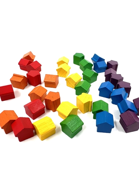 houten figuur hotel - ca. 12x13x12 mm