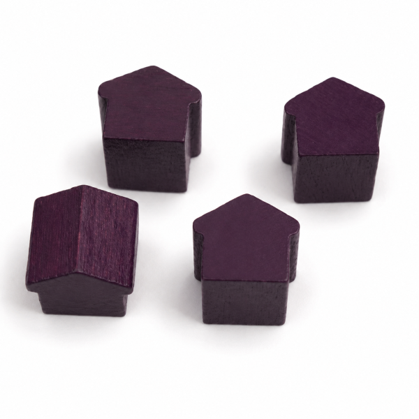 houten figuur hotel - ca. 12x13x12 mm