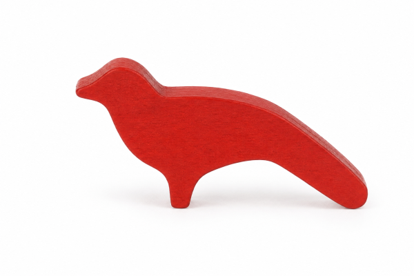 houten figuur fazant - ca. 38x15x8 mm