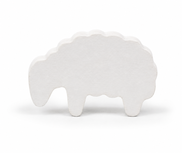 houten figuur schaap - ca. 30x19x8 mm