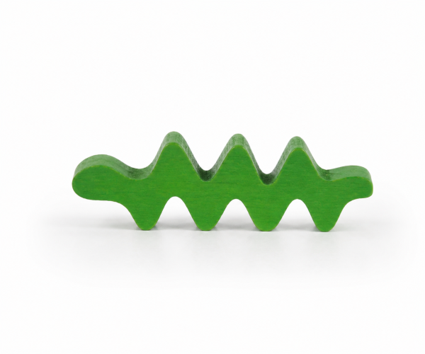houten figuur slang - ca. 46x15x8 mm