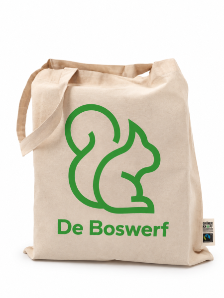 Fairtrade katoenen zak - met zeefdruk