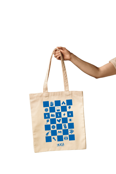 Fairtrade katoenen zak - lang - met zeefdruk
