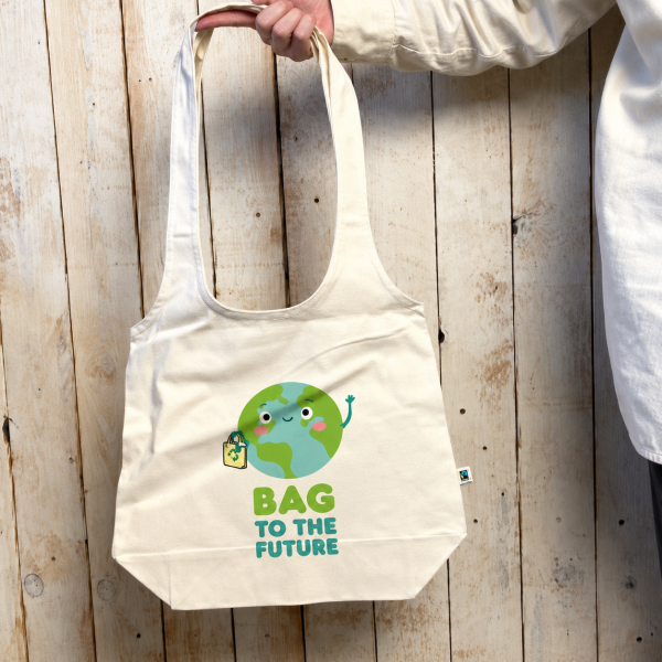 City shopper tas Fairtrade katoen - 34x40 cm