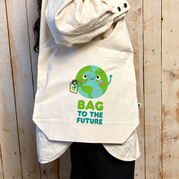 City shopper tas Fairtrade katoen - 34x40 cm