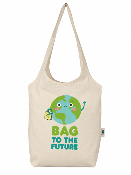 City shopper tas Fairtrade katoen - 34x40 cm