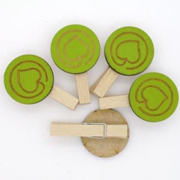 Badge, fibres de bois recyclés - propre couleur