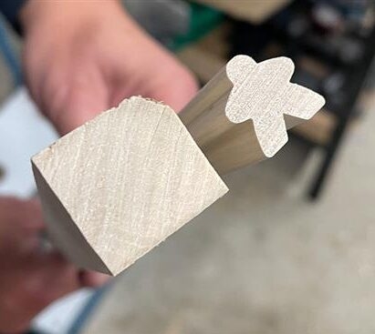 houten figuur meeple - ca. 14x24x8 mm