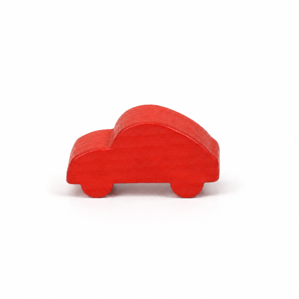 houten figuur Sportwagen - ca. 25x11x8 mm