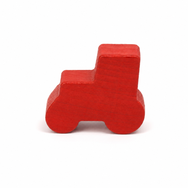 houten figuur tractor - ca. 30x28x12 mm
