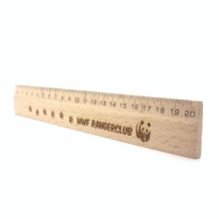 Wooden ruler 20 cm - 100% PEFC