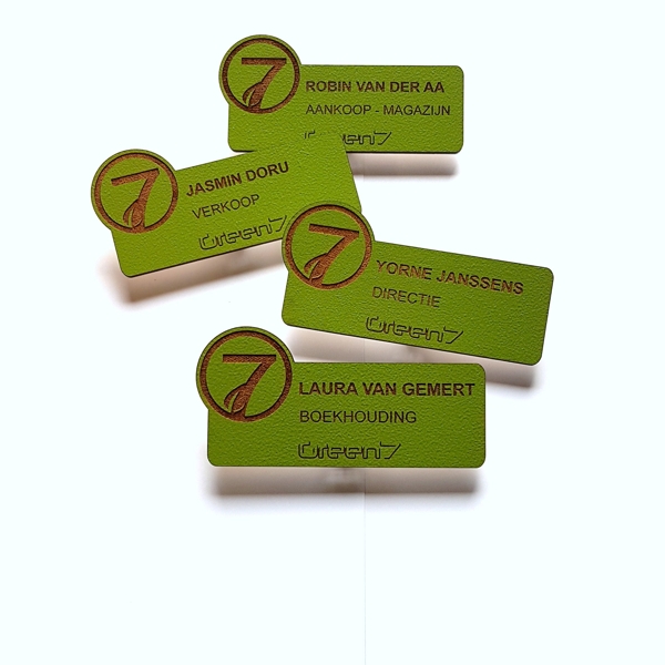 Badge, recycelten Holzfasern - eigene Farbe