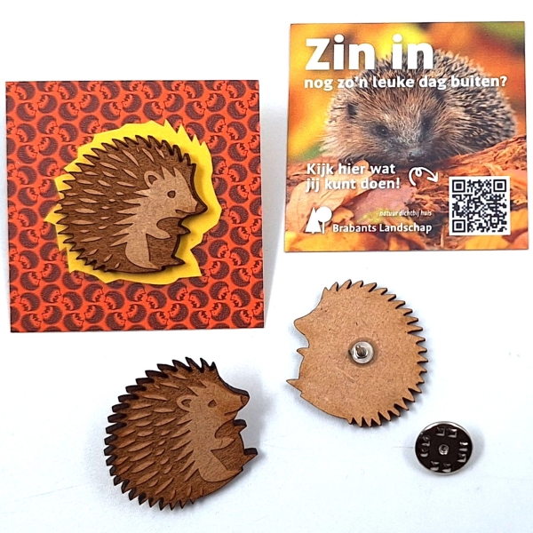 Pin, gerecycled hout - natuur