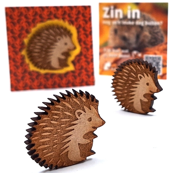 Pin, gerecycled hout - natuur