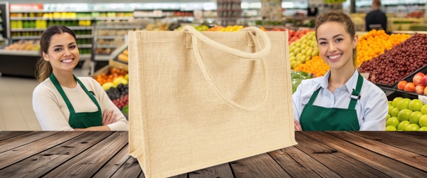 Sac en jute - 47 x 35 x 19 cm