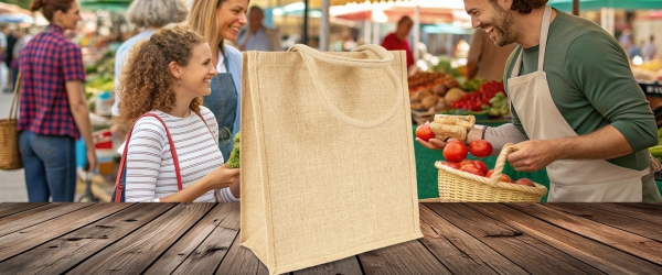 Sac en jute - 31 x 37 x 16 cm