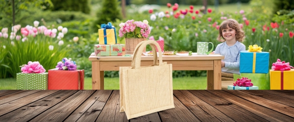 Sac en jute - 20 x 18 x 10 cm