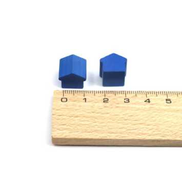 Holzhotel - ca. 12x13x12 mm - blau