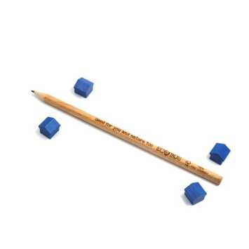Holzhotel - ca. 12x13x12 mm - blau