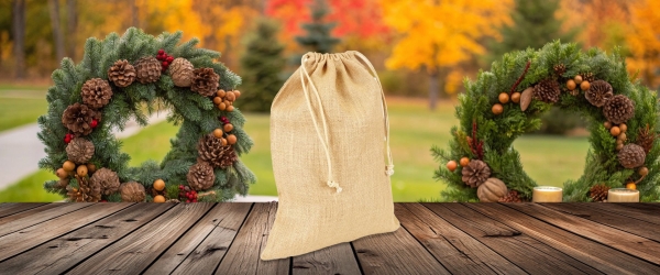Sac en jute - 31 x 37 x 16 cm