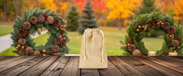 Jute-Stricksack - 17 x 25 cm