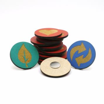 Magnet, recycelten Holzfasern - Grundfarbe