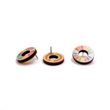 Pin, recycled wood fibers - full colour
