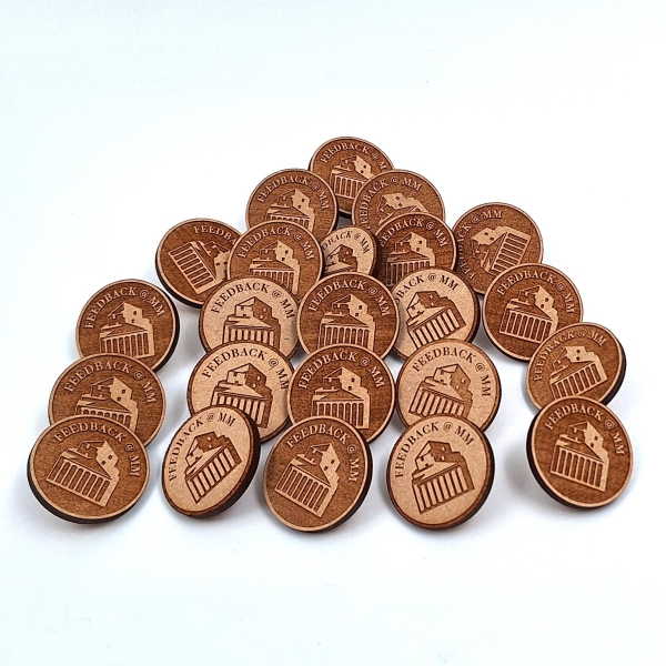 Pin, gerecycled hout - natuur