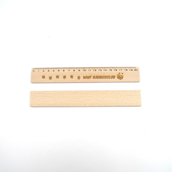 Wooden ruler 20 cm - 100% PEFC