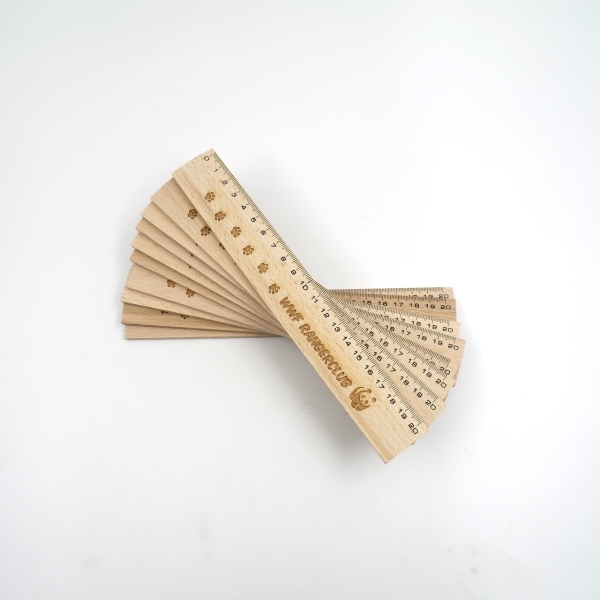 Wooden ruler 20 cm - 100% PEFC