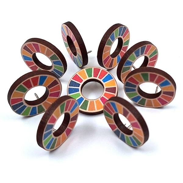 SDG pins on card