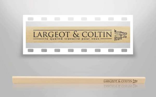 Timmermanspotlood ovaal ca. 24 cm, natuur - met bedrukking